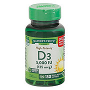 Nature's Truth High Potency Vitamin D3 Softgels - 5000 IU