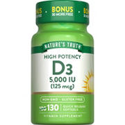 Nature's Truth High Potency Vitamin D3 Softgels - 5000 IU