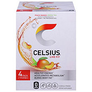 Celsius Peach Mango Green Tea Live Fit Energy Drink 