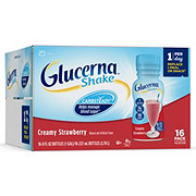Glucerna Diabetes Nutritional Shake Creamy Strawberry Ready-To-Drink 16 pk