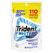 Trident White Sugar Free Chewing Gum Pouch - Peppermint