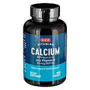 H-E-B Vitamins Calcium plus Vitamin D Caplets - 600 mg