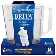 Brita Denali Water Filtration System Pitcher - White