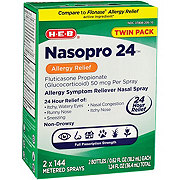 H-E-B Nasopro 24 Allergy Relief Nasal Spray - Twin Pack