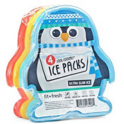 Fit + Fresh Cool Coolers Shaped Penguins Slim Ice Packs