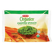 H-E-B Organics Frozen Steamable Chopped Spinach Leaves
