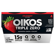 Oikos Triple Zero Greek Yogurt Strawberry 15G Protein, Sugar Free