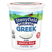 Stonyfield Organic Plain Whole Milk Greek Yogurt
