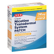 H-E-B Clear Nicotine Transdermal System Patch - 14 mg