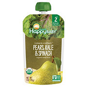 HappyBaby Organics Stage 2 Pouch - Pears Kale & Spinach