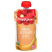 Happy Baby Organics Stage 2 Pouch - Bananas Raspberries & Oats