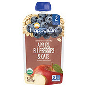 Happy Baby Organics Stage 2 Pouch - Apples Blueberries & Oats
