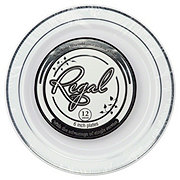 Maryland Plastics Regal Premium White/Silver Dessert Plates