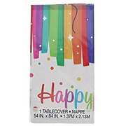 Unique Rainbow Ribbon Happy Birthday Table Cover