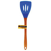 Cocinaware Silicone Slotted Turner with Wood Handle – Cobalt Blue