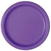 unique Party Paper Plates - Neon Purple, 20 Ct