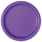 unique Party Paper Dinner Plates - Neon Purple, 16 Ct