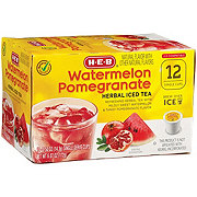 H-E-B Herbal Iced Tea Single Serve Cups - Watermelon Pomegranate