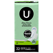 U by Kotex Clean & Secure Ultra Thin Pads with Wings - Heavy Absorbency
