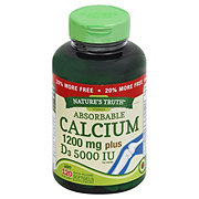 Nature's Truth Absorbable Calcium 1200 mg Plus D3 5000 IU