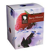 Lindsay's Teas Organic Herbal Tea Berry Hibiscus Pyramid Bags