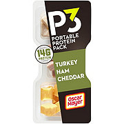 P3 Portable Protein Pack Snack Tray - Turkey, Ham & Cheddar