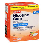 H-E-B Nicotine Gum Stop Smoking Aid - 2 mg