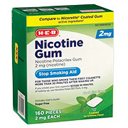 H-E-B Nicotine Gum Stop Smoking Aid - 2 mg