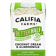 Califia Farms BetterHalf Unsweetened Coconut Cream & Almond Milk Liquid Coffee Creamer