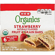 H-E-B Organics Fruit & Grain Bars - Strawberry