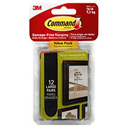 Command Large Black Picture Hang Strips Value Pack
