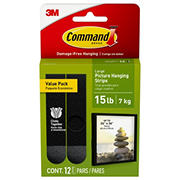Command Large Picture Hang Strips - Black