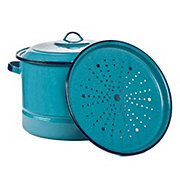 Cinsa Turquoise Steamer Pot with Lid & Trivet
