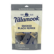 Tillamook Smoked Black Pepper Cheese Snack Bars, 10 ct