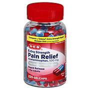 H-E-B Acetaminophen Fever & Pain Relief Gelcaps – 500 mg