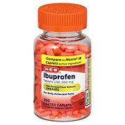 H-E-B Ibuprofen 200 mg Caplets Clear Bottle
