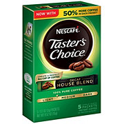 Nescafe Tasters Choice Decaf House Blend Light-Medium Roast Instant Coffee Packets
