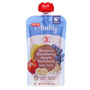 H-E-B Baby Food Pouch – Banana Blueberry Apple & Oatmeal