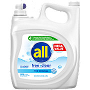 all Free Clear HE Liquid Laundry Detergent, 123 Loads - Original