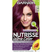 Garnier Nutrisse Ultra Color Nourishing Bold Permanent Hair Color Creme V2 Dark Intense Violet