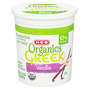 H-E-B Organics 15g Protein Nonfat Greek Yogurt - Vanilla