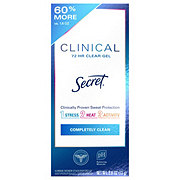 Secret Clinical Strength Clear Gel Antiperspirant And Deodorant, Completely Clean