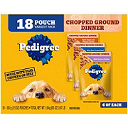 Pedigree Chopped Ground Dinner Wet Dog Food Variety Pack