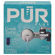 PUR Plus Horizontal Faucet Water Filtration System - Chrome