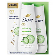 Dove Refreshing Body Wash Twin Pack - Cucumber & Green Tea