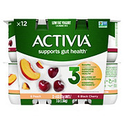Activia Probiotic Peach & Black Cherry Variety Pack Yogurt