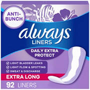 Always Anti-Bunch Xtra Protection Daily Liners Extra Long Unscented