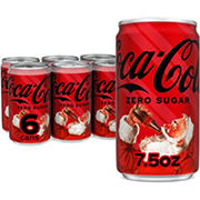 Coca-Cola Zero Sugar Soda Soft Drink 6 pk Mini Cans