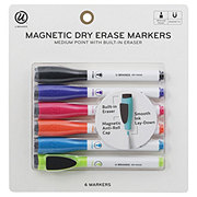 U brands Premium Glass Board Dry Erase Marker, Medium Bullet Tip, Assorted