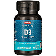 H-E-B Vitamins Vitamin D3 Softgels - 400 IU